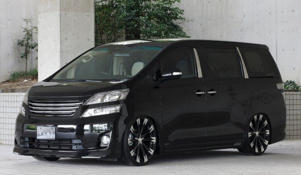M'z SPEED 3点キット(マフラーレス用) ホワイトパールクリスタルシャイン (070) FRP ヴェルファイア 20系 H20.5～H23.10 MC前