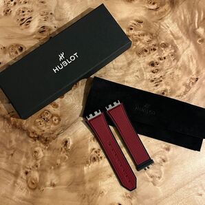 ほぼ未使用40%OFF HUBLOT ウブロ 赤 レッド ワンクリック 42mm ウニコ UNICO ストラップ ベルト ラバー 定価66,000 黒 ブラック