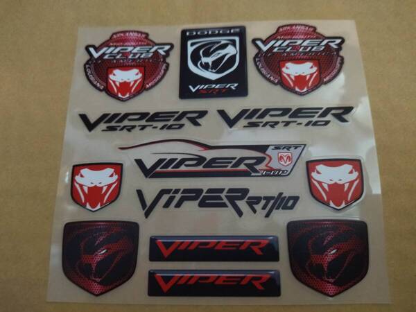 【ゆうパケット送料込】DODGE Viper(ダッジ バイパー) ステッカー 横13cm×縦12cm ⑥ クライスラー SRT-10