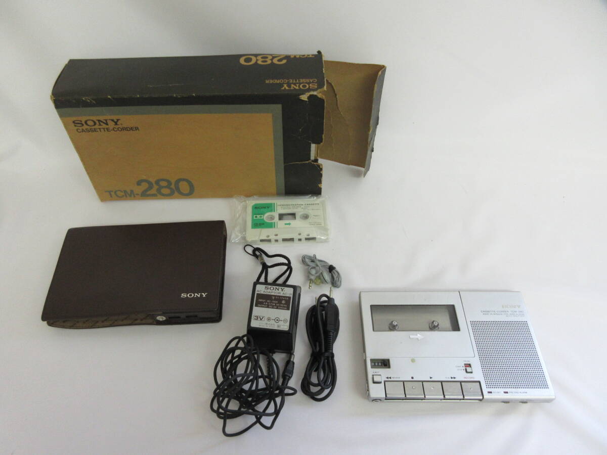 昭和レトロ SONY TCM-280 カセットレコーダー 現状渡し - メルカリ
