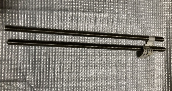 ステンレス製 寸切ボルト 2本 10x285mm 未使用品 DIY 日曜大工
