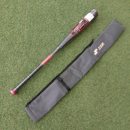 軟式バット MM23 赤黒 カーボンファイバー（中古 SSK MM23