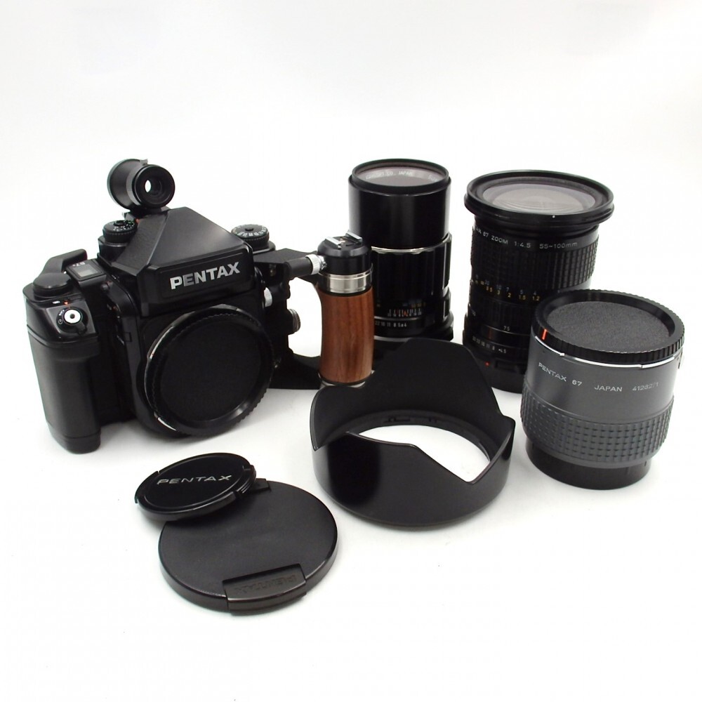 PENTAX - PENTAX67Ⅱ 4本レンズセット ウッドグリップ付 Yahoo!オークション -「pentax 67」の落札相場・落札価格