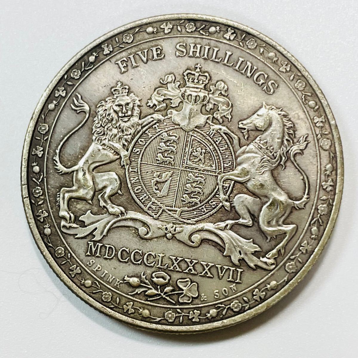 イギリス 1887年 クラウン銀貨 ヴィクトリア ビクトリア