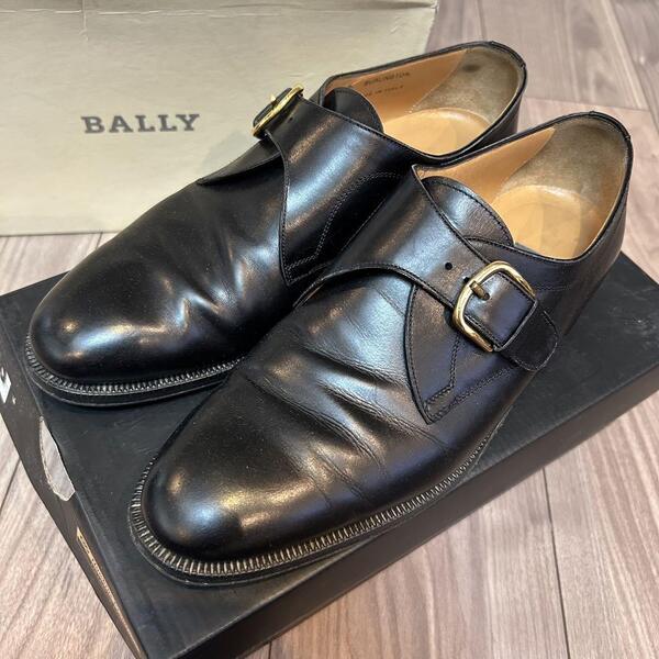 41 BALLY シングルモンク/イタリア製/vibramソールUK6.5/黒