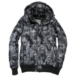 LEON掲載 定価17.3万 AKM×DUVETICA LIMONTA NYLON CAMO SQUARE HOODED DOWN JKT Mサイズ カモフラダウンジャケット wjk ジュンハシモト