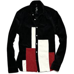 定価3.3万 wjk stretch corduroy switching shirt サイズL ストレッチコーデュロイ切替シャツ akm ジュンハシモト