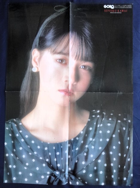 当時物特大非売品ポスター河合その子昭和幻のアイドルおニャン子