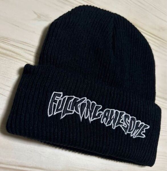 fucking awesome ファッキンオーサム ニットキャップ ニット帽 ビーニー ブラック 黒