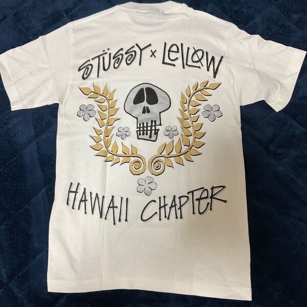 激レア デッドストック 新品 未着用 ハワイ限定 STUSSY HAWAII CHAPTER限定 LEILOWコラボ レイロー ステューシー 白 サイズS