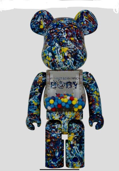 即決定価以下 新品 未開封 メディコムトイ ベアブリック MEDICOM TOY MY FIRST BE@RBRICK B@BY Jackson Pollock Studio Ver.1000%