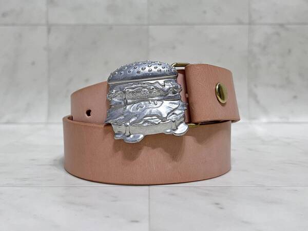 【美品】HUMAN MADE ヒューマンメイドハンバーガーバックル レザー ベルト ※レザーベルト 刻印無し※