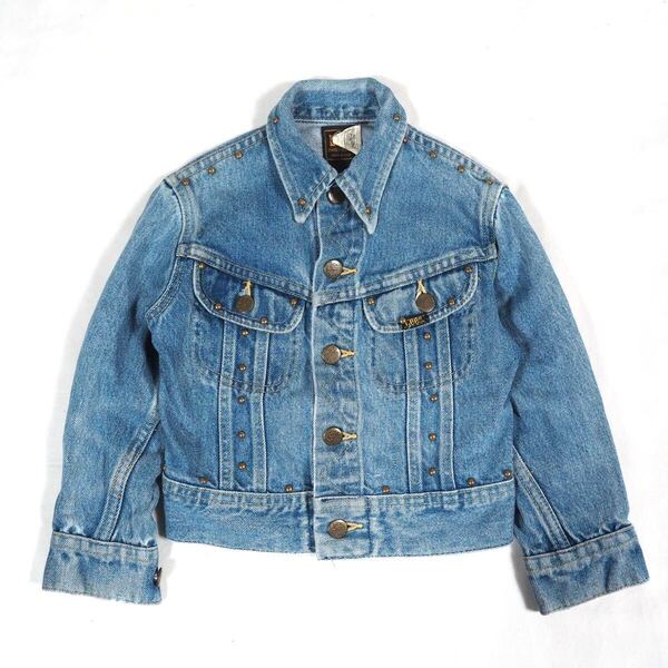 《KIDS》USA製 80s Lee 514 スタッズ デニムジャケット 6T ビンテージ MC キッズ