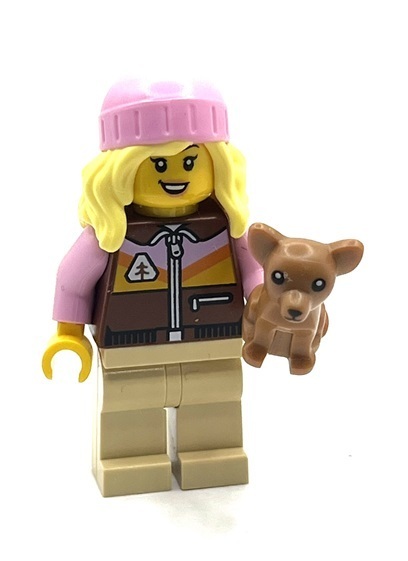 即決 新品 未使用 レゴ ミニフィグ シティ ミニフィギュア 愛犬家 ペット 女性 チワワ 犬 わんこ ニット帽