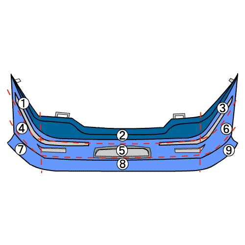 ハイゼットアトレ アトレーワゴン TA-S320G Fバンパー フロントバンパー フォグ付 X06 52119-B5080-C00 52119-B5080-100