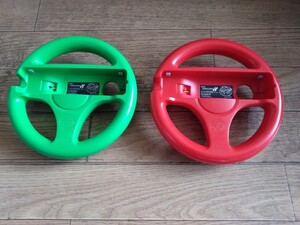 ★ HORI WiiU マリオカート8 ハンドル for Wiiリモコン マリオカラー + ルイージカラー ★
