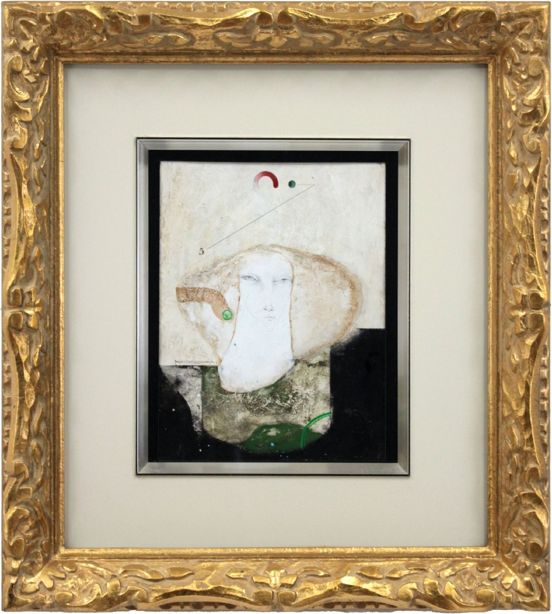 砂澤ビッキ「無題」油絵・F0号 絵画買取・販売の小竹美術