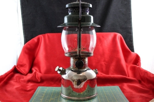 アメリカ製 242B ワンマントル クローム メッキ 緑 グリーン coleman コールマン ビンテージ ランタン 刻印1-8