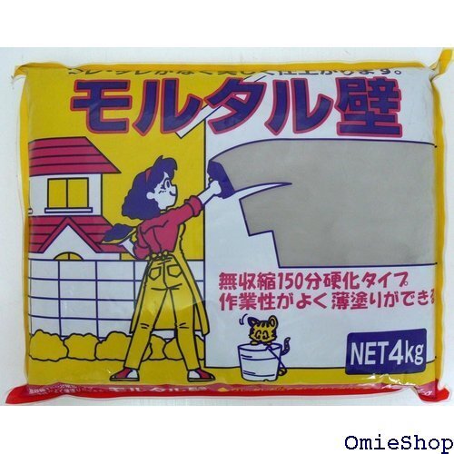 家庭化学 モルタル壁 グレー 4kg 6256