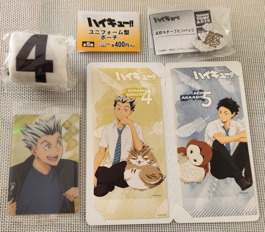 新品未開封☆ハイキュー!! きゃらメダルスクエア缶バッジ 木兎