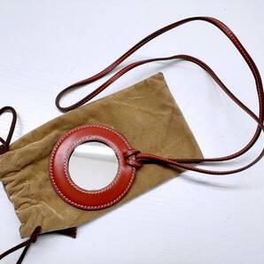 レア 良好品 HERMES エルメス ミラー ネックレス レザー