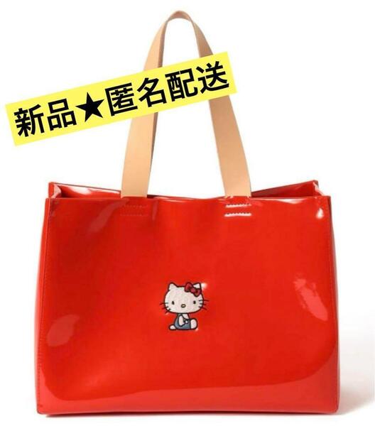 新品★BEAMS COUTURE ×ハローキティの刺繍バッグ 缶バッチ付