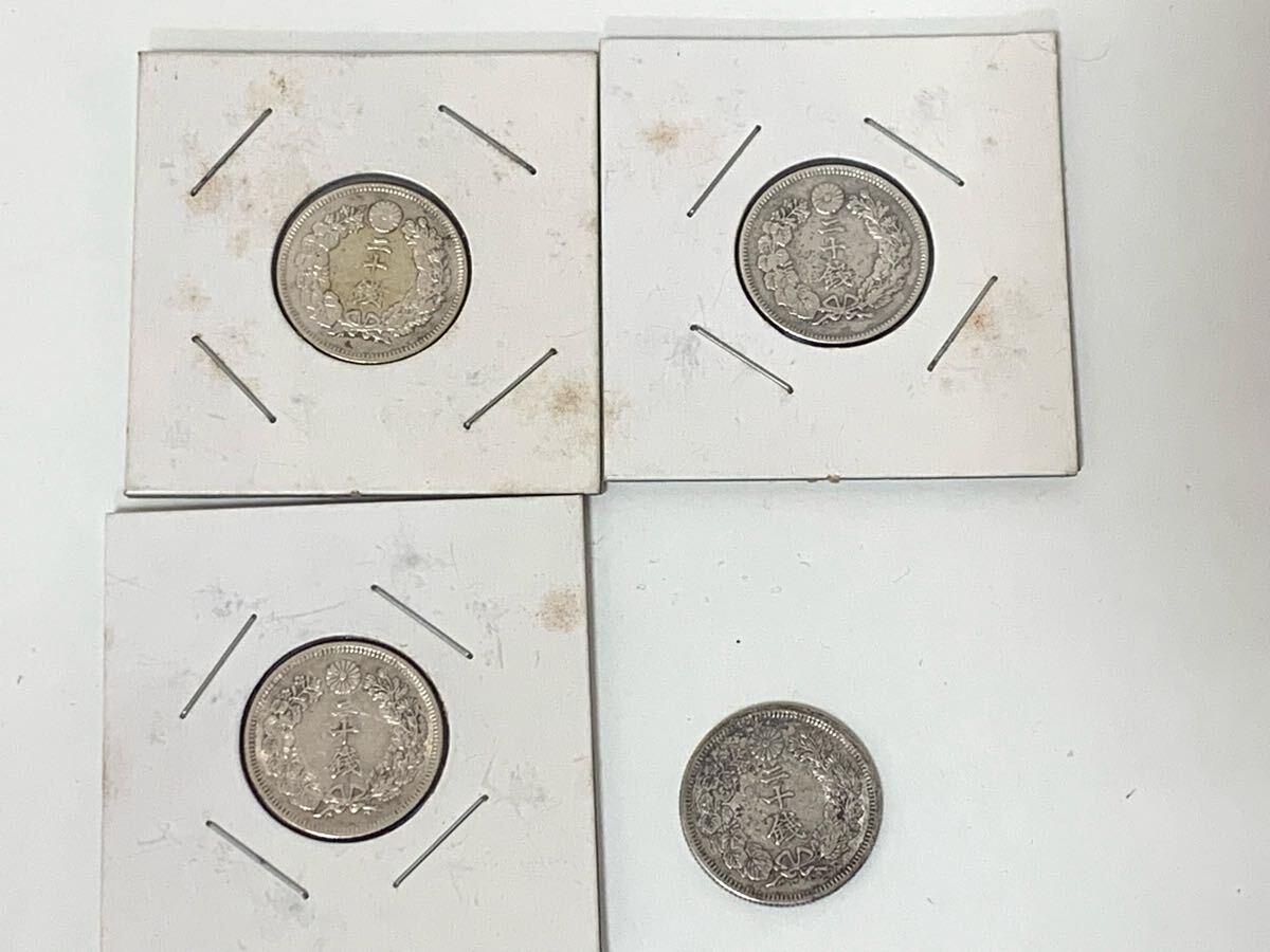 旭日２０銭銀貨　明治４３年　近代貨幣　アンティークコイン Yahoo!オークション -「明治43年 20銭」の落札相場・落札価格