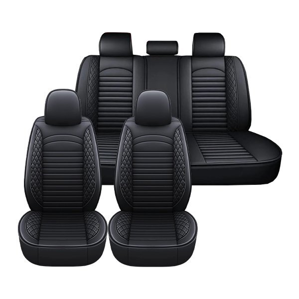送料無料 日産 キックス P15 汎用 レザー シートカバー ブラック 運転席 助手席 2列目 前後席 被せるタイプ