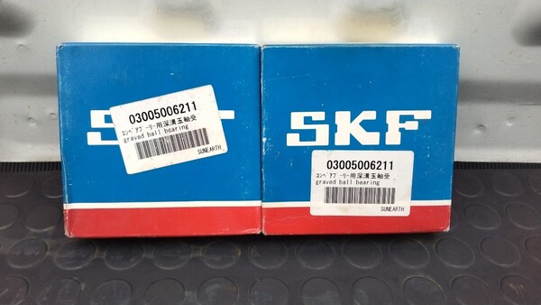 送料無料 SKF 6211-2RS1 ベアリング 内径55mm 外径100mm 幅21mm 2個セット