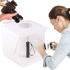 最新版 撮影ボックス 写真スタジオ フォトボックス 小型LEDライトミニスタジオ 背景スクリーン付き
