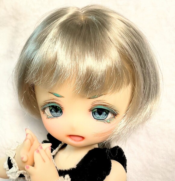 ◆キラルドール◆ imomodoll1/6 霜色(セミホワイト)カスタムヘッド+アイ 翠星