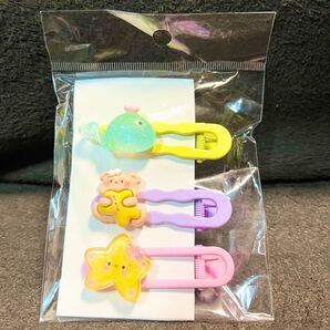 送料無料 新品 ヘアピン 3個 ヘアクリップ ワニ口 ミニ 小さい 可愛い オシャレ 子供 幼児 クジラ クマ 熊 星 キラキラ キャラクター 動物