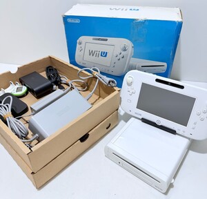 任天堂 Nintendo WiiU Wii U 本体 32GB WUP-101 GamePad WUP-010 白 箱付 セット 美品/動作品 動作確認済 (D-40)