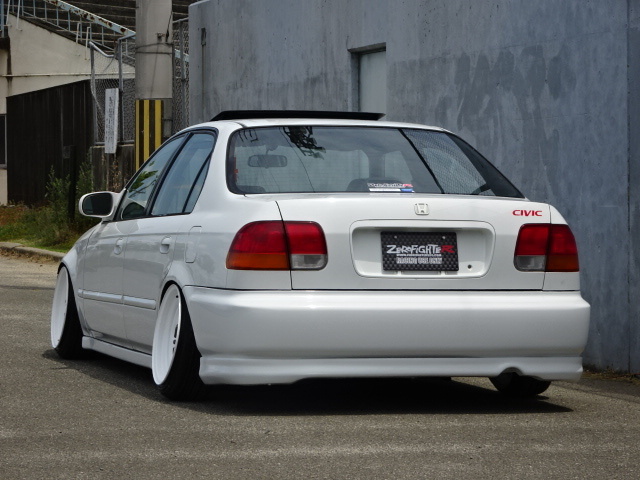 送料G★EKシビック2/4ドア前期純正形状リアアンダーリップスポイラー★JDM EK4 EK3 EJ7 シビッククーペ シビックフェリオ ウレタン エアロリア