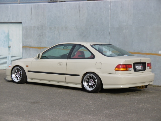 送料G★EKシビック2/4ドア前期純正形状リアアンダーリップスポイラー★JDM EK4 EK3 EJ7 シビッククーペ シビックフェリオ ウレタン エアロ