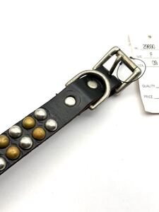 5-30 Неиспользованный Deadstock HTC Подлинная Кожа Кожа Studded Браслет Регулируемый Свободный Размер Винтаж Американский Повседневные Аксессуары