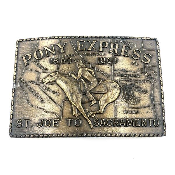 ■1976年ヴィンテージ■PONY EXPRESS ポニーエクスプレス ライダースバックル