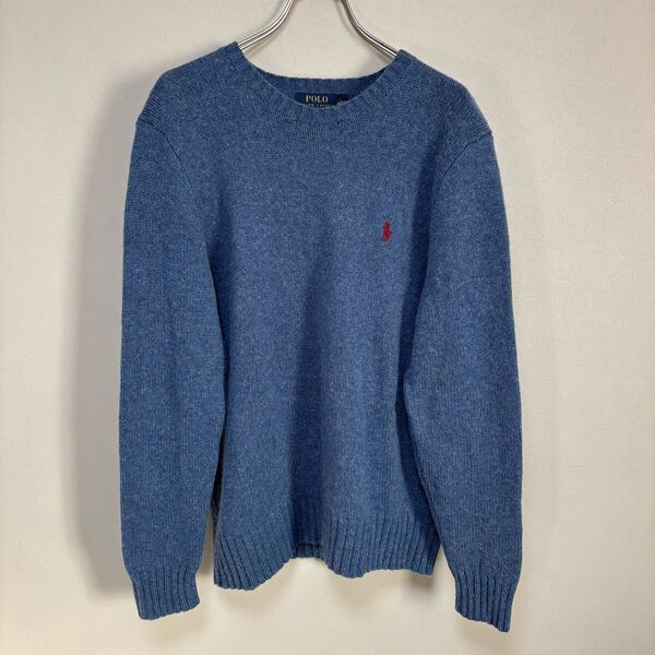 Ralph Lauren ポロ ラルフローレン ニット セーター 青 L セーター ラルフローレン POLO RALPH LAUREN クルーネック ポロラルフローレン