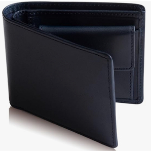 新品 未使用 2つ折り財布 紺 ネイビー メンズ 男性 高級レザー ヌメ革 二つ折り 本革 栃木レザー 就職祝い 入学祝い お洒落 シンプル