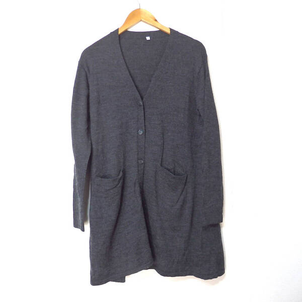 【送料無料】無印良品ロングカーディガン/M-Lサイズ レディース グレー MUJI
