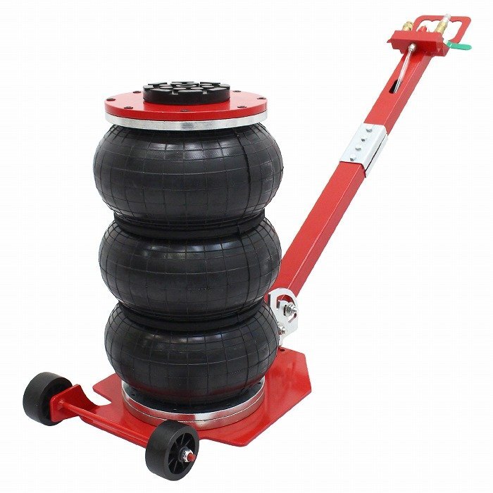 【送料無料】3t 3000kg バルーン エアー ガレージ ジャッキ フロア ボトルジャッキ エア 工具 オイル タイヤ 交換 整備 赤 レッド 3トン