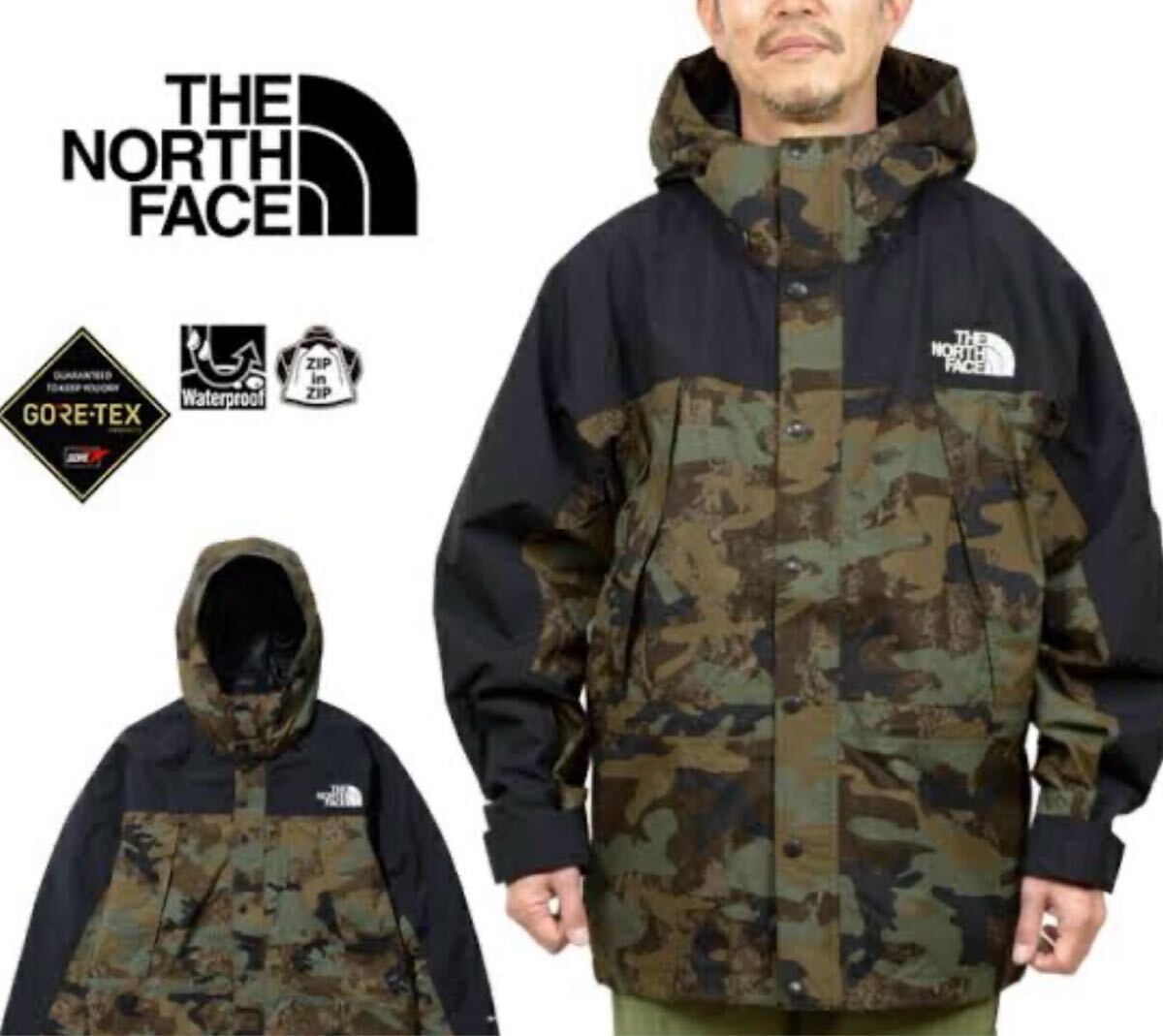 激レア☆ノースフェイス マウンテンジャケット GORE-TEX 黒/迷彩 激レア☆ノースフェイス マウンテンジャケット GORE-TEX 黒/迷彩