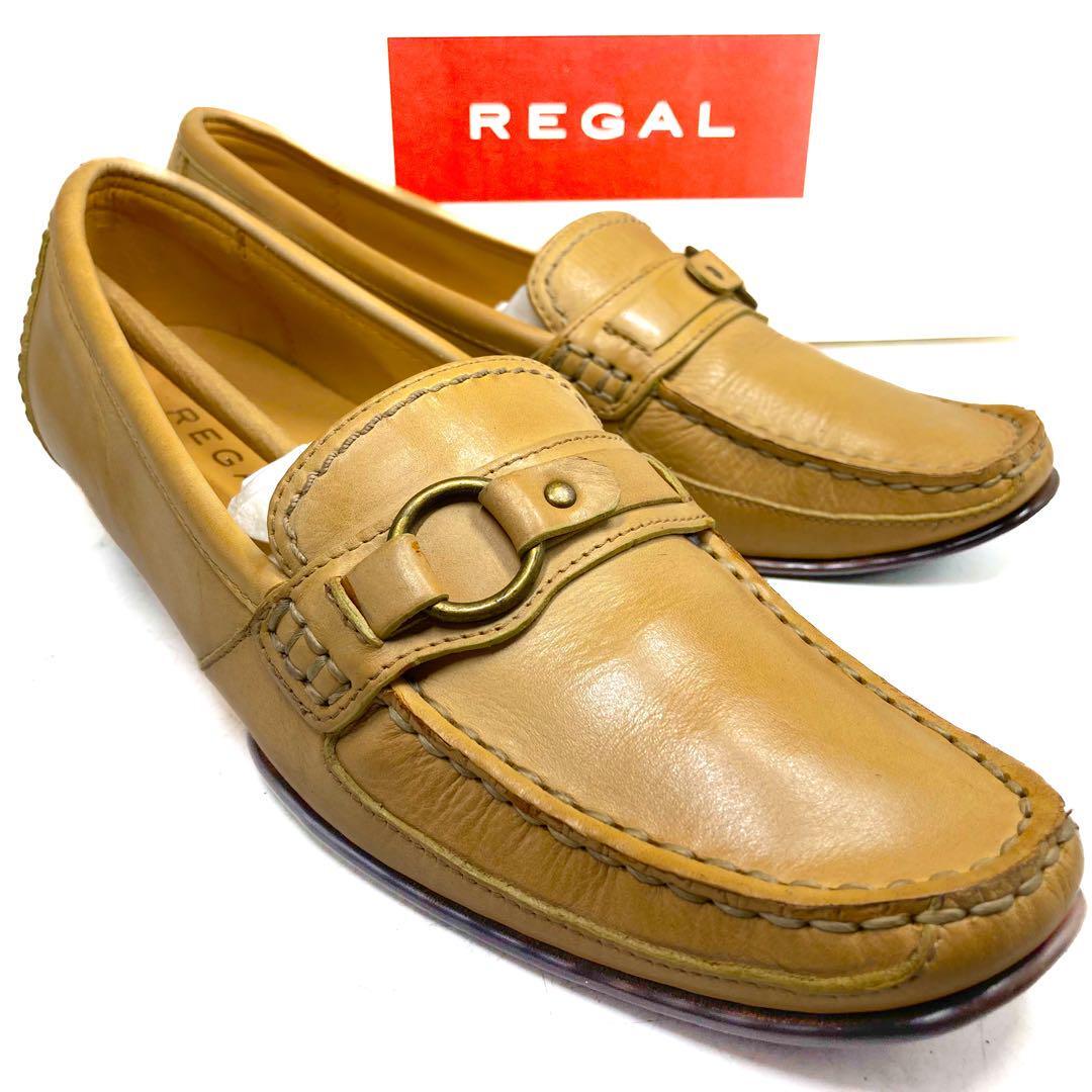 ☆即決・送料無料☆【保存箱付】REGAL リーガル ビットローファー 7842 薄茶 ライトブラウン 23.5cm 革靴 カジュアル 本革 本皮 レディース