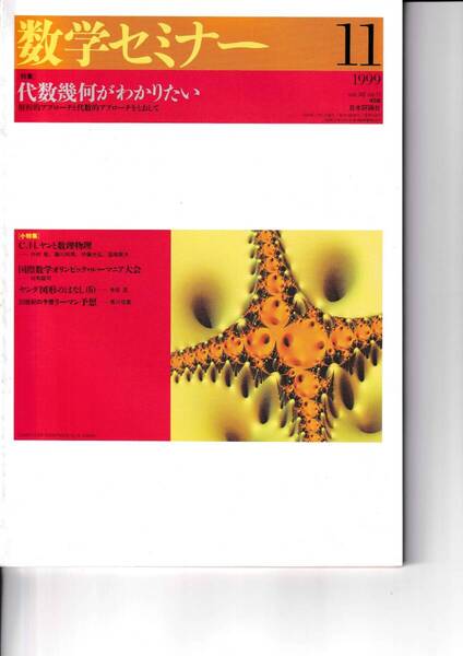 数学セミナー 1999年11月1日発行 第38巻11号 通巻458号 特集:代数幾何がわかりたい 日本評論社