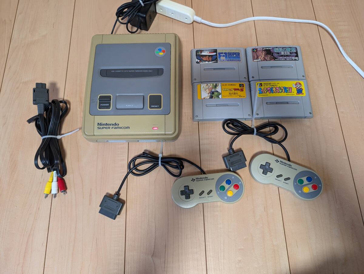 動作未確認 スーパーファミコン 本体 ケースとゲームソフト36本