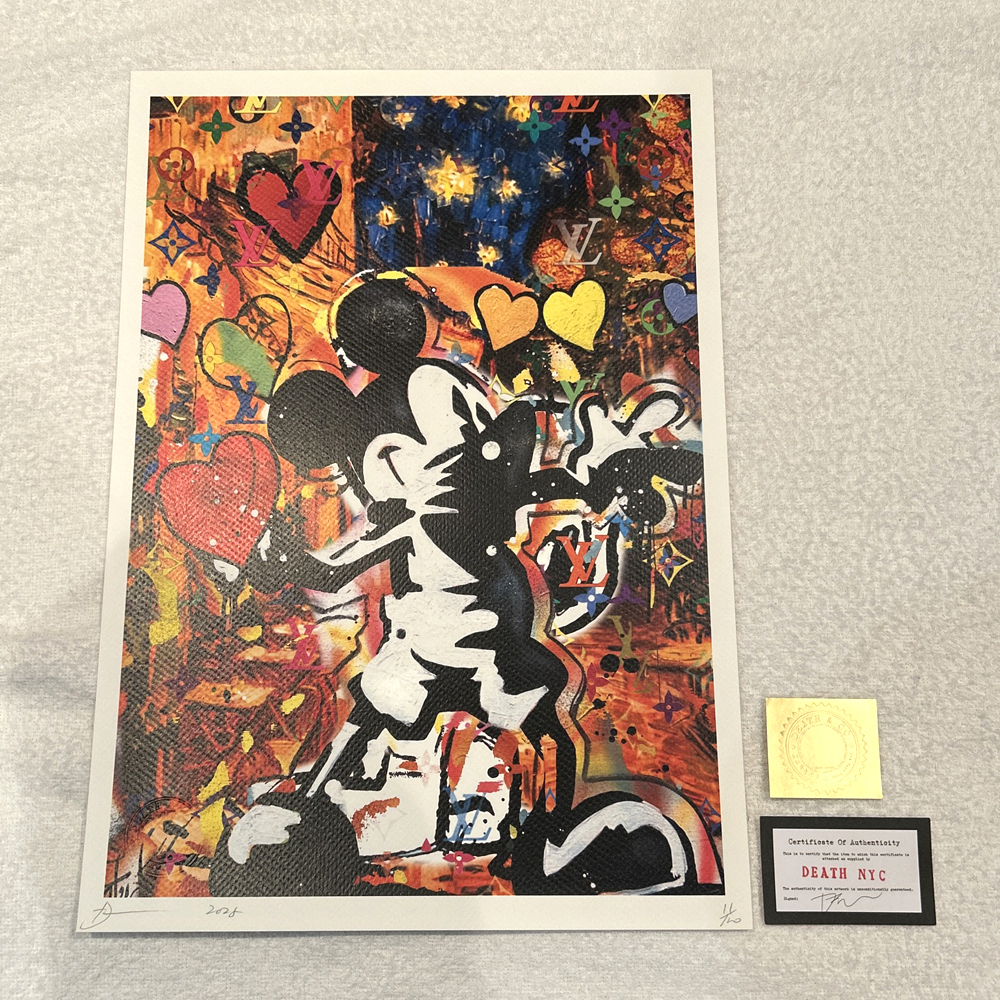 Yahoo!オークション -「death nyc ミッキー」(シルクスクリーン Yahoo!オークション -「death nyc ミッキー」(シルクスクリーン