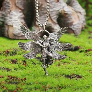 入荷!熾天使セラフィム 6枚羽 ネックレス 男神像 天使