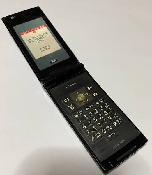 送料無料 FOMA P705iμ ブラック パナソニック ドコモ ガラケー