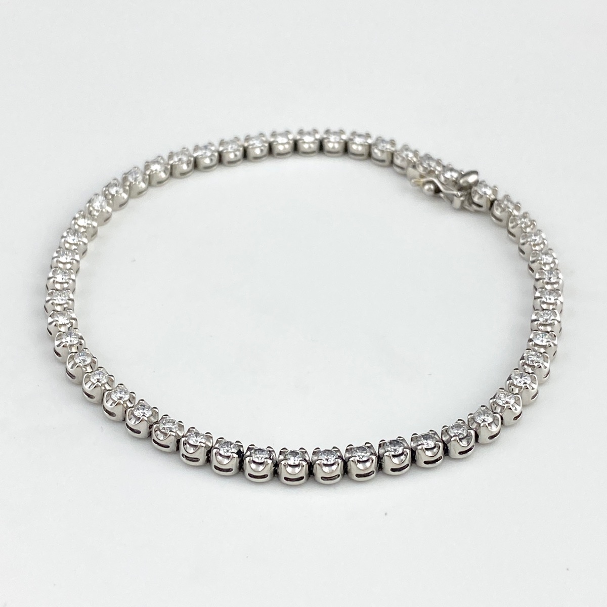 Pt850 5.0ct 豪華 ダイヤモンド テニスブレスレット ダイヤ