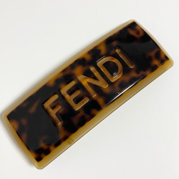 即決☆FENDI フェンディ ロゴ バレッタ 髪留め ヘアアクセサリー ヴィンテージ